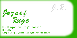 jozsef ruge business card